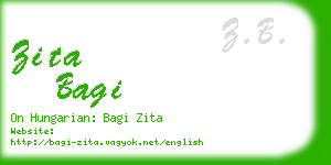 zita bagi business card